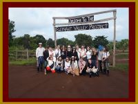 Group photo of students at elephant valley project lodge