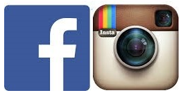 facebook twitter instagram logos